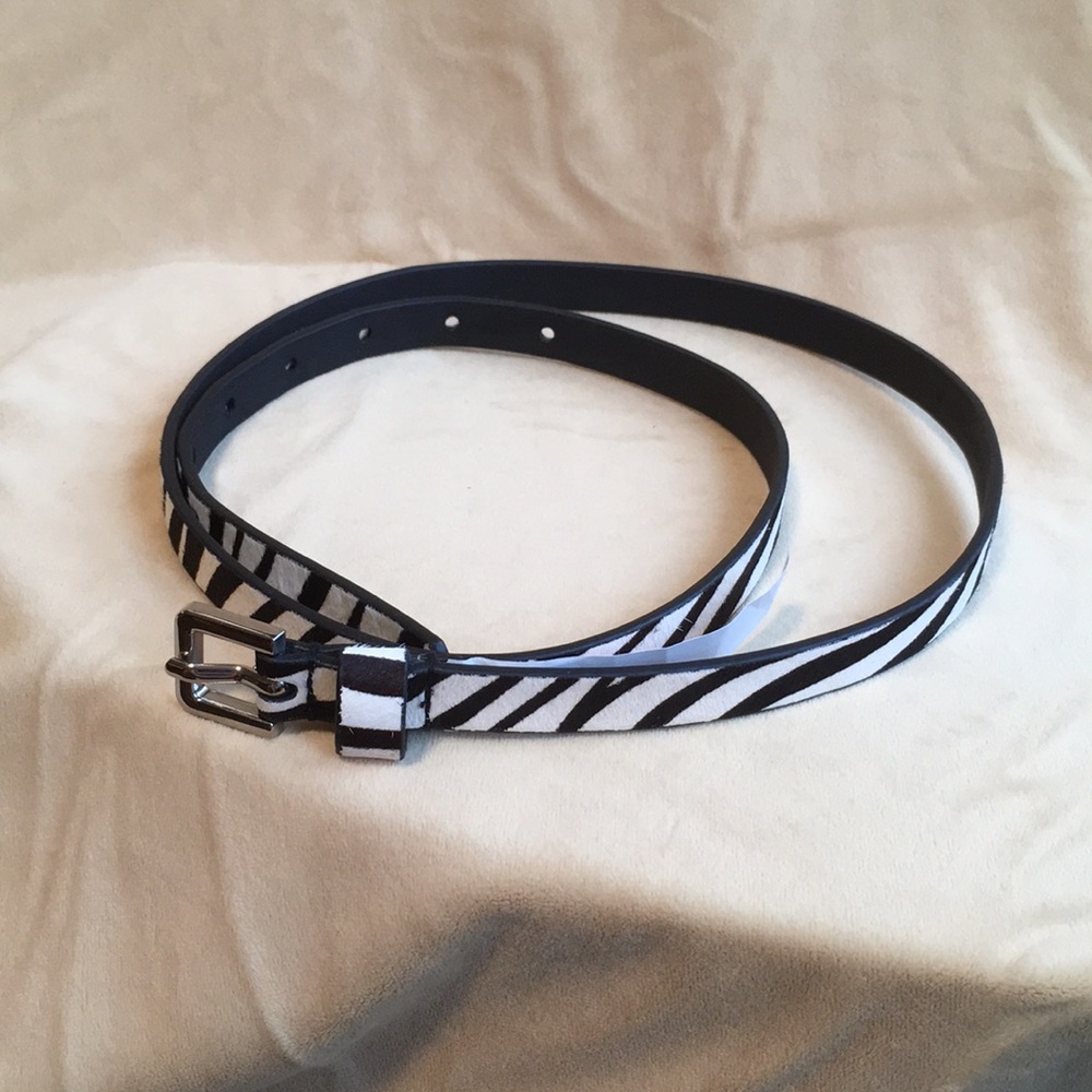 The Limited leather zebra belt